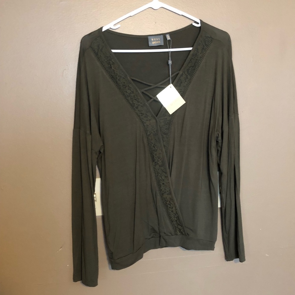 Olive Green Boho Shirt